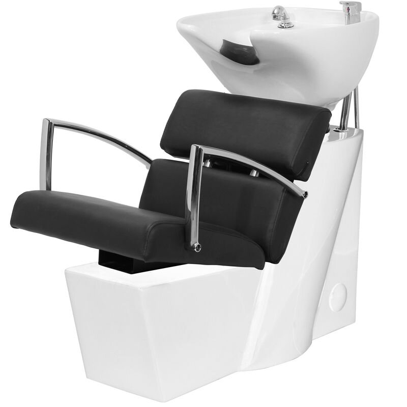 Kampaamon pesuallas GABBIANO PROFESSIONAL HAIRWASHER BRUSSEL WHITE BASE STRIP BLACK SEAT 2