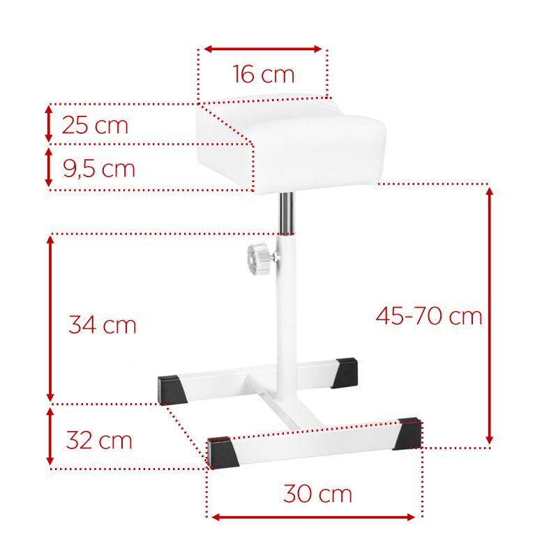 Kāju balsts pedikīram PEDICURE FOOTREST WHITE 3 Kāju balsts pedikīram PEDICURE FOOTREST WHITE 3