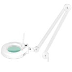 Kosmetyczna lampa LED z lupą 5D 12W WHITE (mocowana do stołu)