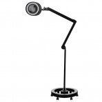 Kosmetologinė lempa LED su lupa ir stovu ELEGANTE 6025 5D 6W BLACK