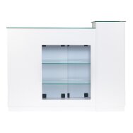 Reģistratūras galds GABBIANO RECEPTION SHOWROOM DESK GLASS WHITE