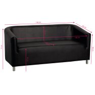 Registratūros sofa Gabbiano M021 Black