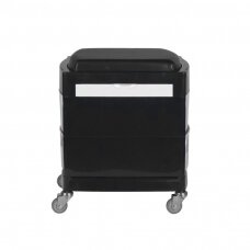 Cosmetology trolley - footrest for pedicure HELPER PEDICURE STOOL 2 BLACK/WHITE