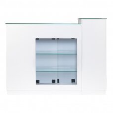 Reģistratūras galds GABBIANO RECEPTION SHOWROOM DESK GLASS WHITE