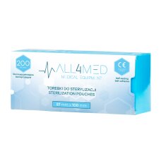 All4med sterilointipussit autoklaavissa 57 mm x 105 mm, 200 kpl