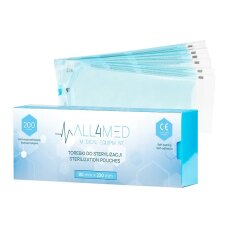 All4med sterilointipussit autoklaaviin 90 mm x 230 mm 200 kpl