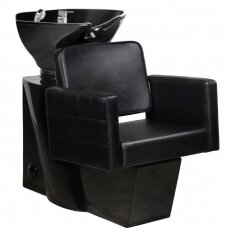 Hairdressing salon sink GABBIANO PROFESSIONAL HAIRWASHER CHAIR ANKARA BLACK BASE BLACK SEAT