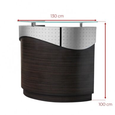 Vastuvõtulaud GABBIANO RECEPTION DESK NUT BROWN 3