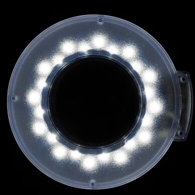 Kosmetologinė LED lempa su lupa 5D 12W WHITE (tvirtinama prie stalo) 5