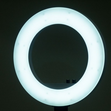 Kosmetologinė LED lempa makiažui su stovu RING LIGHT 18 48W WHITE 8