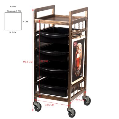 Hairdressing trolley 8-139 GOLD 4