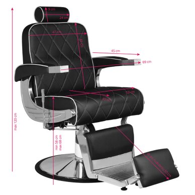 Barber chair Hair System Royal X Black 6
