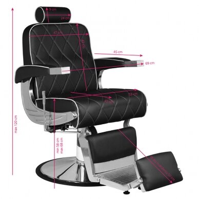 Juuksuritool Barber Chair Hair System Royal X Black 6