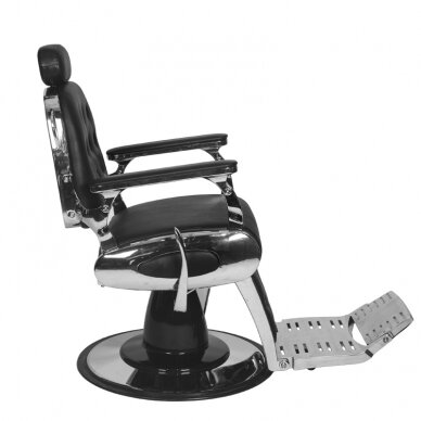 Parturituoli Barber Chair Gabbiano Francesco Chrome Black 1