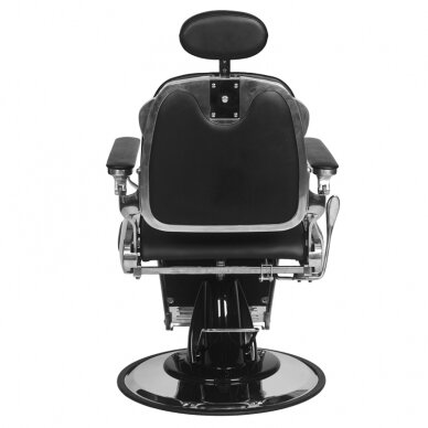 Parturituoli Barber Chair Gabbiano Francesco Chrome Black 2