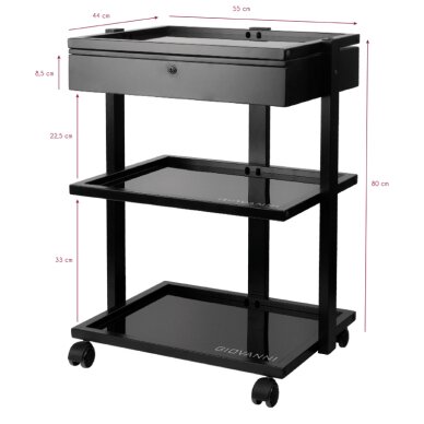 Cosmetology trolley TATTOO 2 BLACK 4