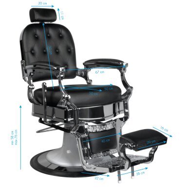 Fotel barberski Barber Chair Gabbiano Ernesto Black 7 Fotel barberski Barber Chair Gabbiano Ernesto Black 7