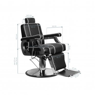 Parturituoli Gabbiano Paulo Barber Chair Black 6