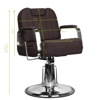 Parturintuoli HAIRDRESSING CHAIR BARBER RUFO BROWN 8 Parturintuoli HAIRDRESSING CHAIR BARBER RUFO BROWN 8