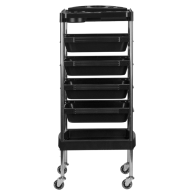Kampaamokärry GABBIANO HAIRDRESSER HELPER 7 BLACK (1) 1