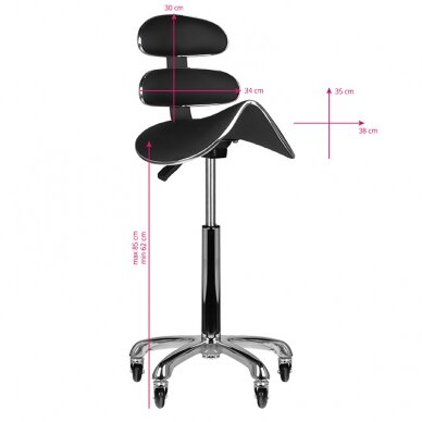 Tuoli - jakkara stool STOOL BEAUTY ROLL SPEED BLACK 5