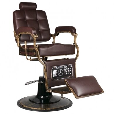 Parturituoli Barber Chair Gabbiano Boss Old Leather Dark Brown 2