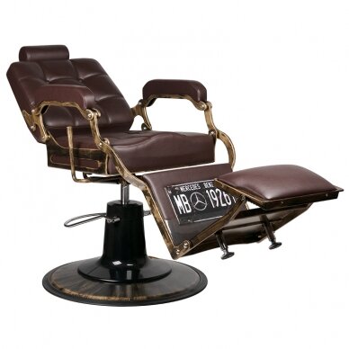Barber chair Gabbiano Boss Old Leather Dark Brown 5