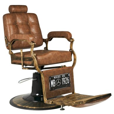 Kirpyklos kėdė Barber Chair Gabbiano Boss Old Leather Light Brown Kirpyklos kėdė Barber Chair Gabbiano Boss Old Leather Light Brown
