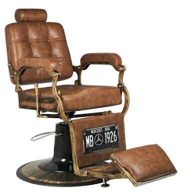 Kirpyklos kėdė Barber Chair Gabbiano Boss Old Leather Light Brown 1 Kirpyklos kėdė Barber Chair Gabbiano Boss Old Leather Light Brown 1