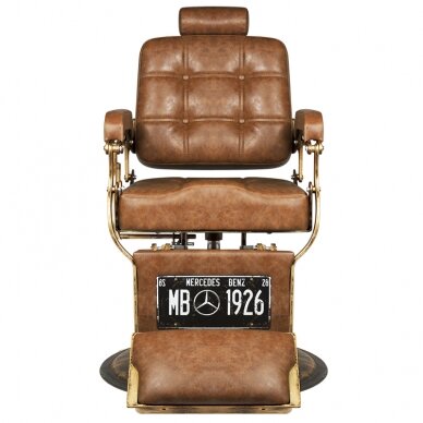 Juuksuritool Barber Chair Gabbiano Boss Old Leather Light Brown 3