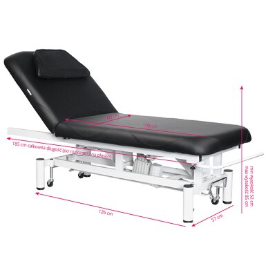 Electric massage table AZZURRO MASSAGE BED 1 MOTOR BLACK 4 Electric massage table AZZURRO MASSAGE BED 1 MOTOR BLACK 4