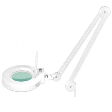 Kosmetologinė lempa LED su lupa ir stovu 5D 22W WHITE 3