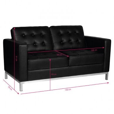 Registratūros sofa Gabbiano BM18019 Black 2