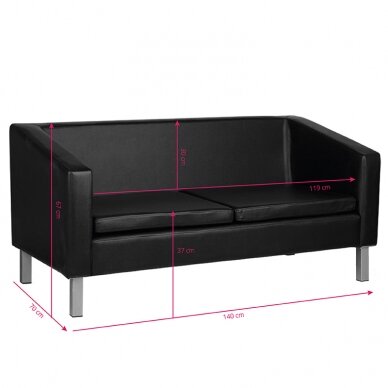 Registratūros sofa Gabbiano BM18003 Black 2