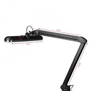 Kosmetologian LED-valaisin Elegante 12W Black (pöydälle asennettava) 4