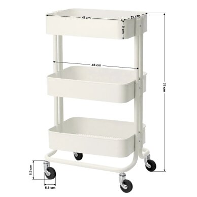 Cosmetic trolley HS05 White 1