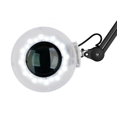 Kosmetologinė LED lempa su lupa ir stovu 12W BLACK 2