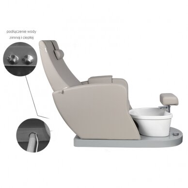Педикюрное кресло с ванночкой для ног FOTEL SPA AZZURRO 016 GREY 5