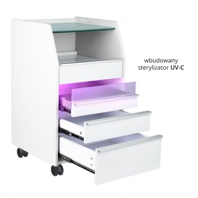 Kosmetologinis vežimėlis su integruotu UV sterilizatoriumi 984 GREY 1