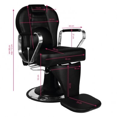 Juuksuritool Barber Chair Gabbiano Tiziano Black 6