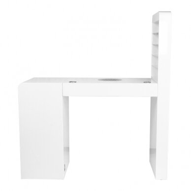 Manikürtisch mit Staubabsaugung COSMETIC DESK LEFT SHELF WHITE 3