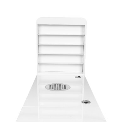 Biurko do manicure z pochłaniaczem COSMETIC DESK LEFT SHELF WHITE 5