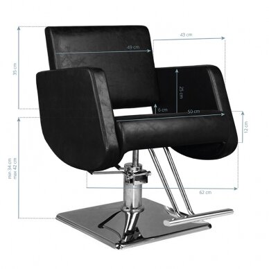 Hairdressing chair HAIRDRESSING CHAIR 07 BLACK 4