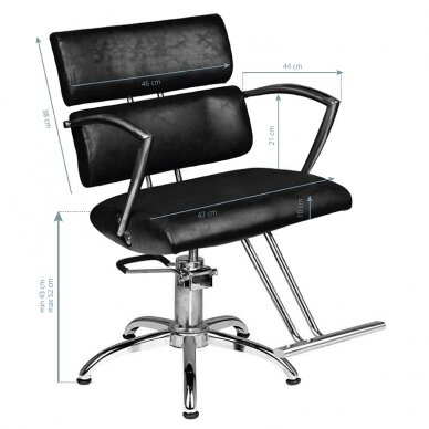 Kirpyklos kėdė HAIRDRESSING CHAIR 362 BLACK 4