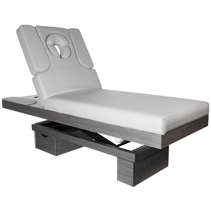 Electric massage table AZZURRO SPA WOOD GRAY 2 MOTOR HEATED Beauty