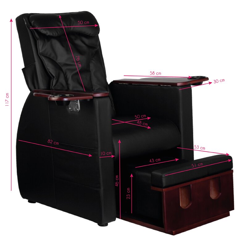 Pedicure chair with shoulder massage function Fotel SPA Azzurro 101 Black 12 Pedicure chair with shoulder massage function Fotel SPA Azzurro 101 Black 12