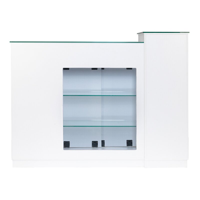 Vastuvõtulaud GABBIANO RECEPTION DESK SHOWROOM GLASS WHITE 1 Vastuvõtulaud GABBIANO RECEPTION DESK SHOWROOM GLASS WHITE 1
