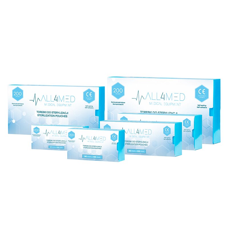All4med sterilointipussit autoklaaviin 90 mm x 135 mm 200 kpl 3 All4med sterilointipussit autoklaaviin 90 mm x 135 mm 200 kpl 3