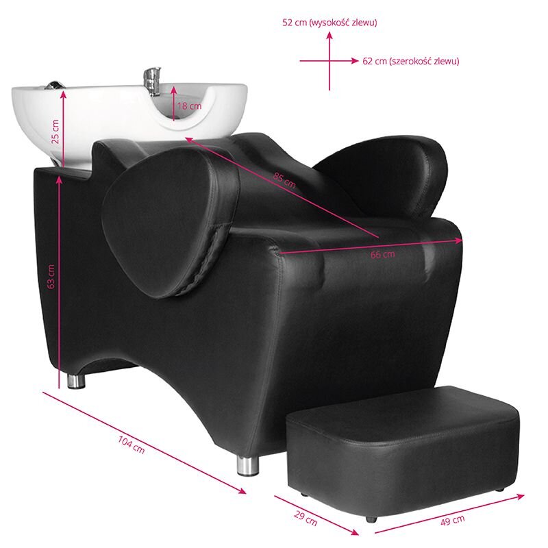 Juuksuri valamu HAIR SYSTEM HAIRWASHER BLACK 5 Juuksuri valamu HAIR SYSTEM HAIRWASHER BLACK 5