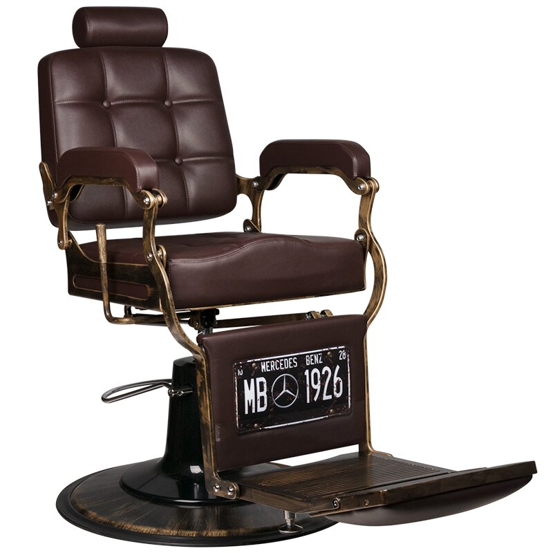 Parturituoli Barber Chair Gabbiano Boss Old Leather Dark Brown 1